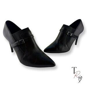 Nine West Black Y2K Jaceyo Stiletto Pumps Booties Size 7.5 M Career Office